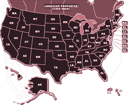 Click on a state to find a retailer near you!