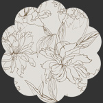 Fair Peonies Traced