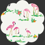 premium cotton by the yard West Palm Collection by Katie Skoog for Art Gallery Fabrics Flamingo Field Pearl quilting cotton